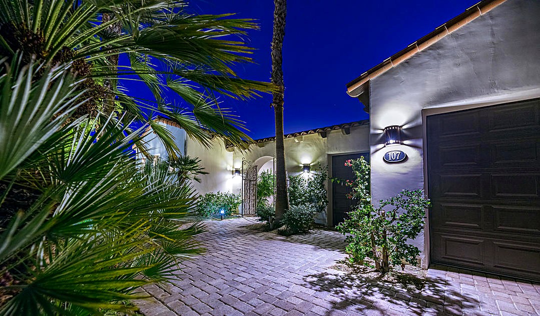 Rancho Mirage night driveway sold by Josh Reef