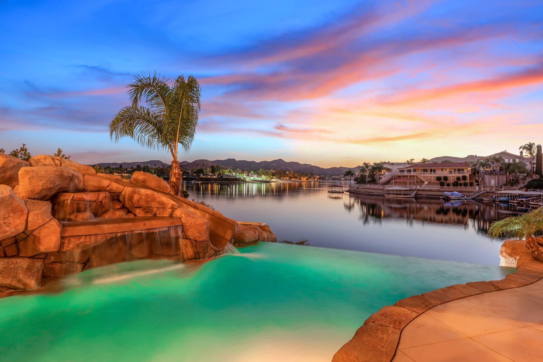 Lakefront infinity pool sold by Josh Reef